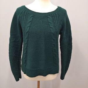 AEO Crew Neck Pullover Sweater Green Size L
